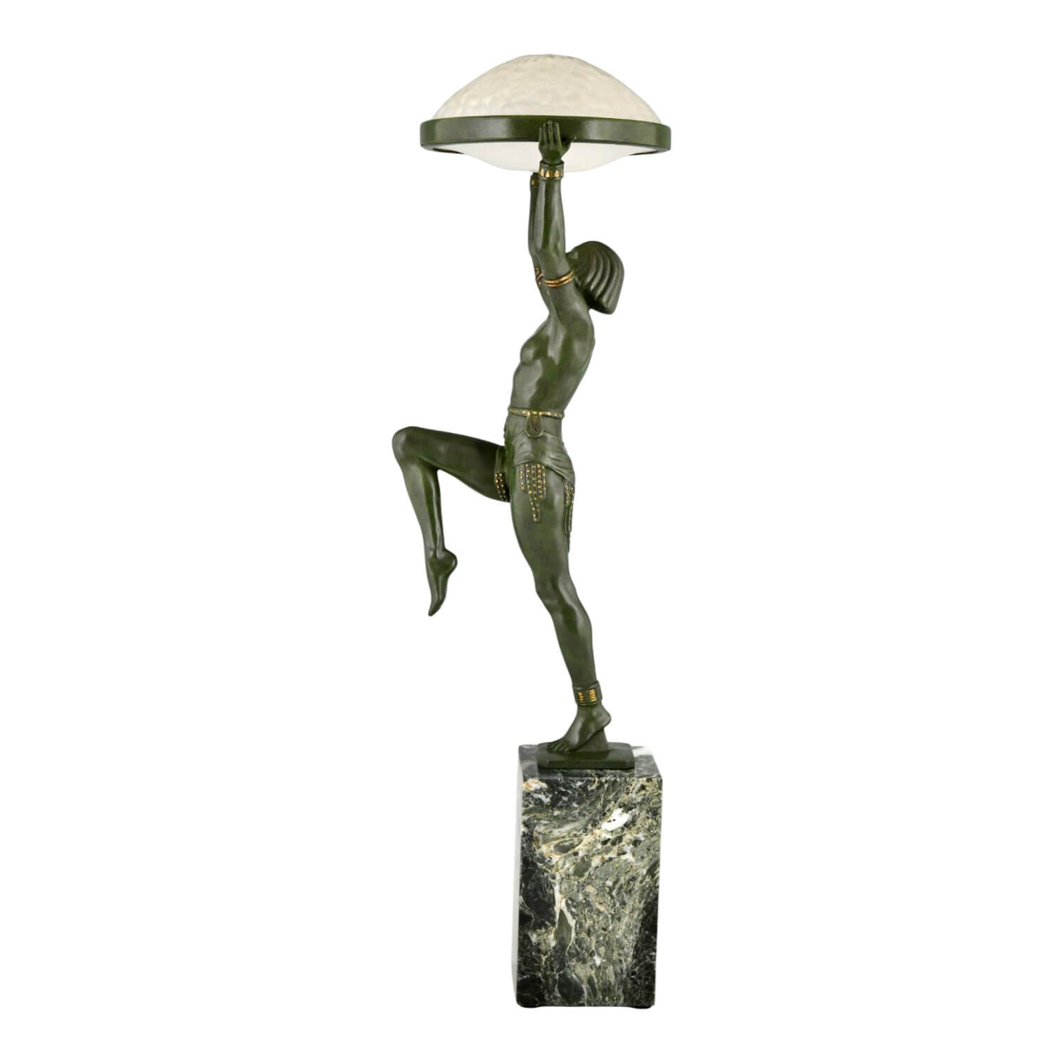 Art Deco lamp met danseres DANSEUSE A LA COUPE Art Deco lamp met danseres DANSEUSE A LA COUPE