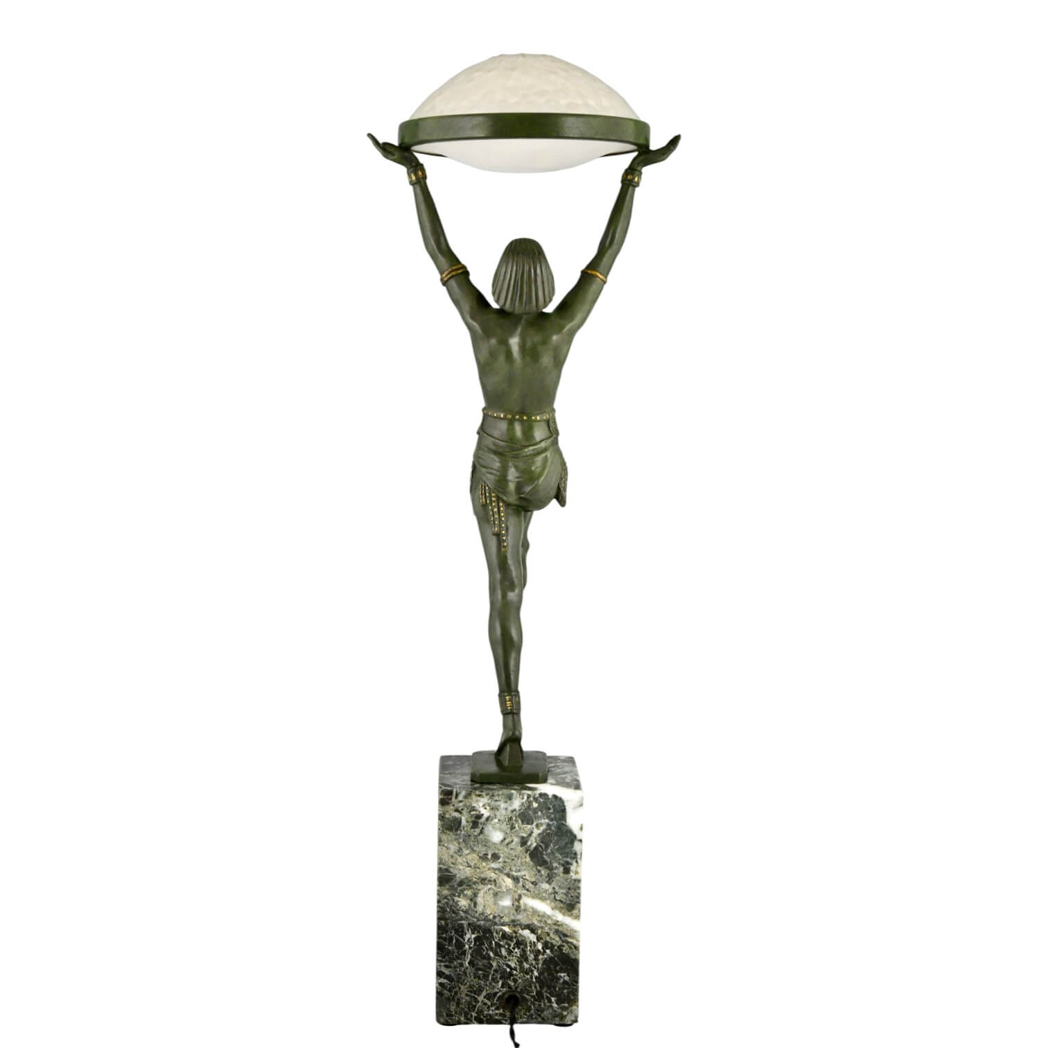 Art Deco lamp met danseres DANSEUSE A LA COUPE Art Deco lamp met danseres DANSEUSE A LA COUPE
