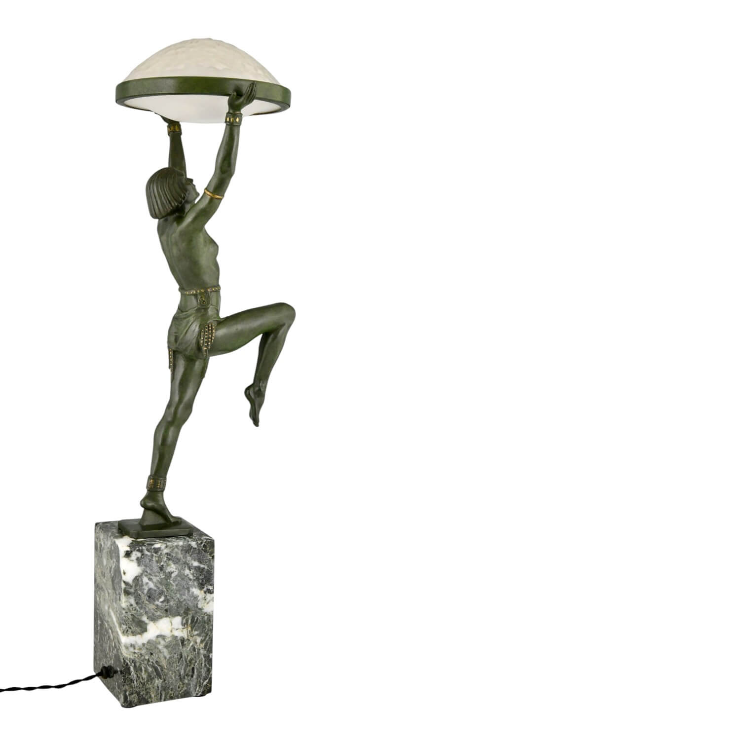 Art Deco lamp met danseres DANSEUSE A LA COUPE Art Deco lamp met danseres DANSEUSE A LA COUPE