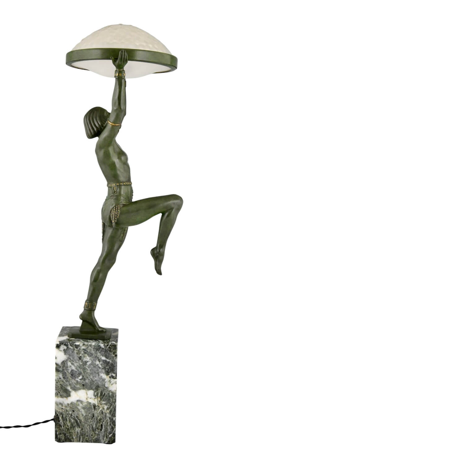 Art Deco lamp met danseres DANSEUSE A LA COUPE Art Deco lamp met danseres DANSEUSE A LA COUPE