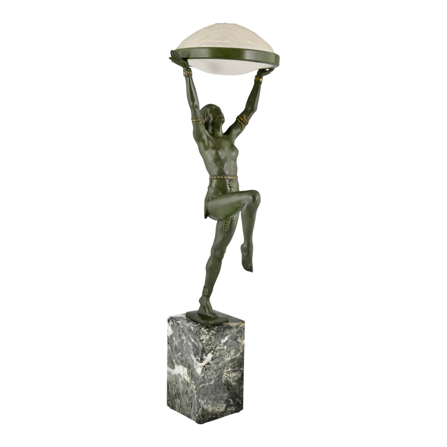 Art Deco lamp met danseres DANSEUSE A LA COUPE Art Deco lamp met danseres DANSEUSE A LA COUPE