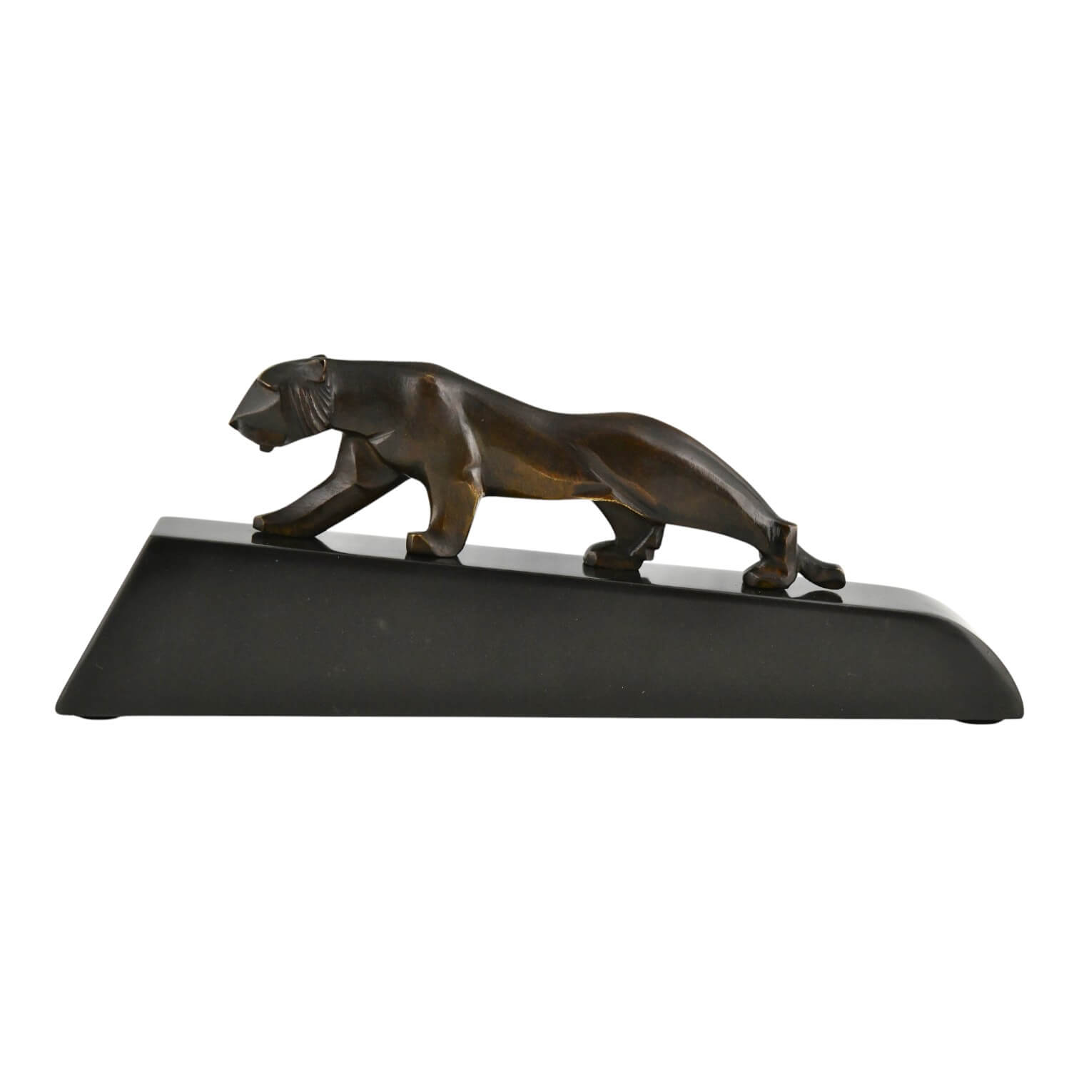 Art Deco panther sculpture bronze EB - 5-deconamic