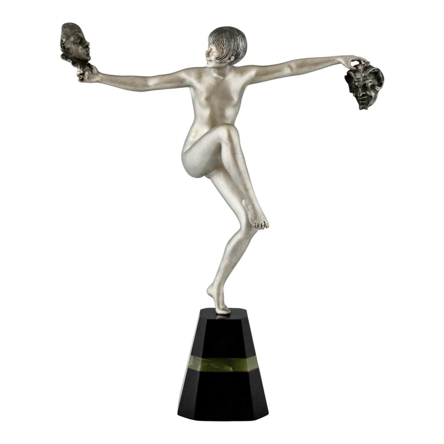 Grisard Art Deco bronze dancer sculpture - 1-Deconami