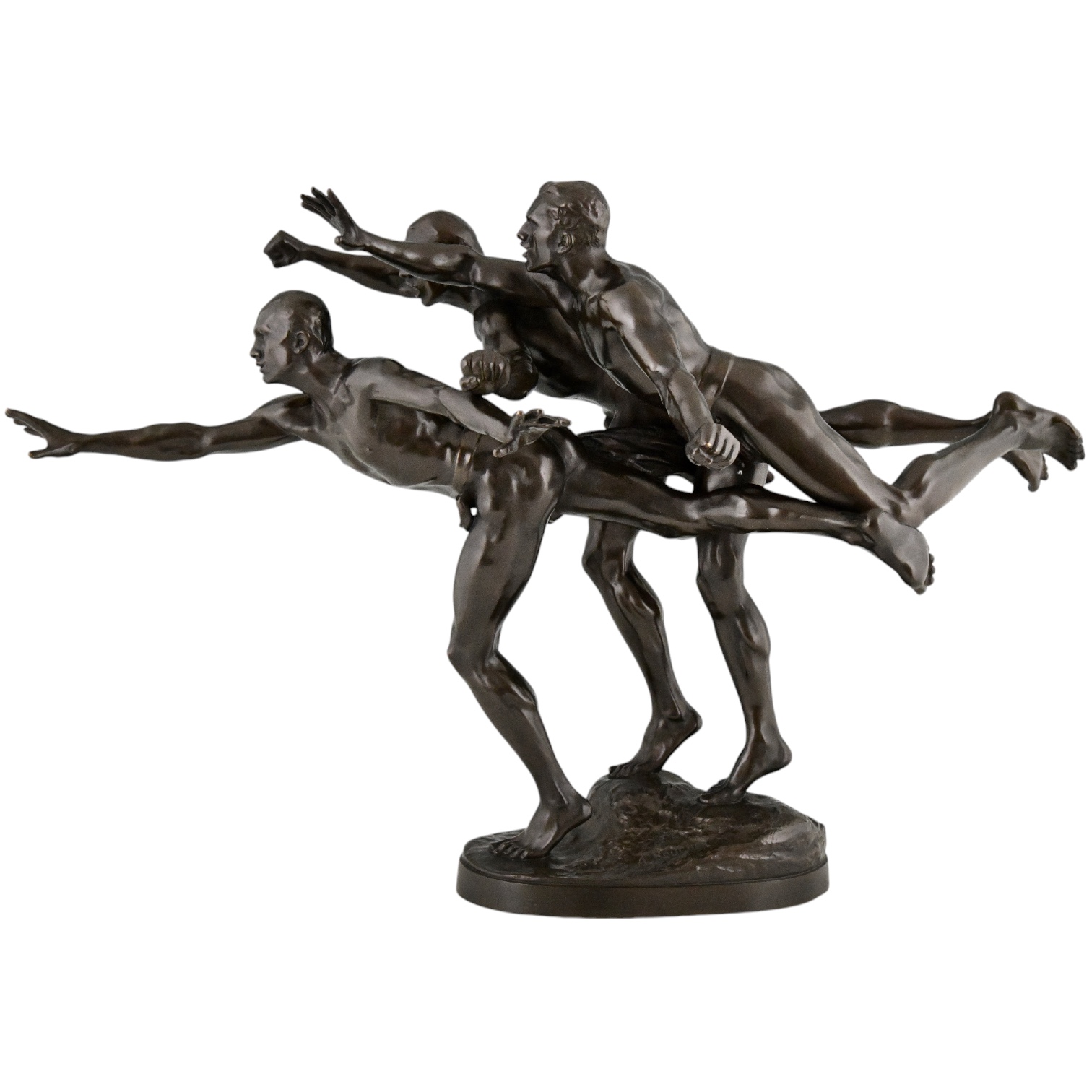 Boucher bronze sculpture au but - 1-Deconamic