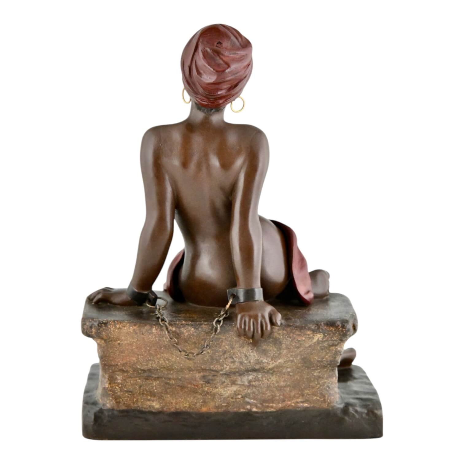 Sculpture orientaliste Art Nouveau femme assise Sculpture orientaliste Art Nouveau femme assise