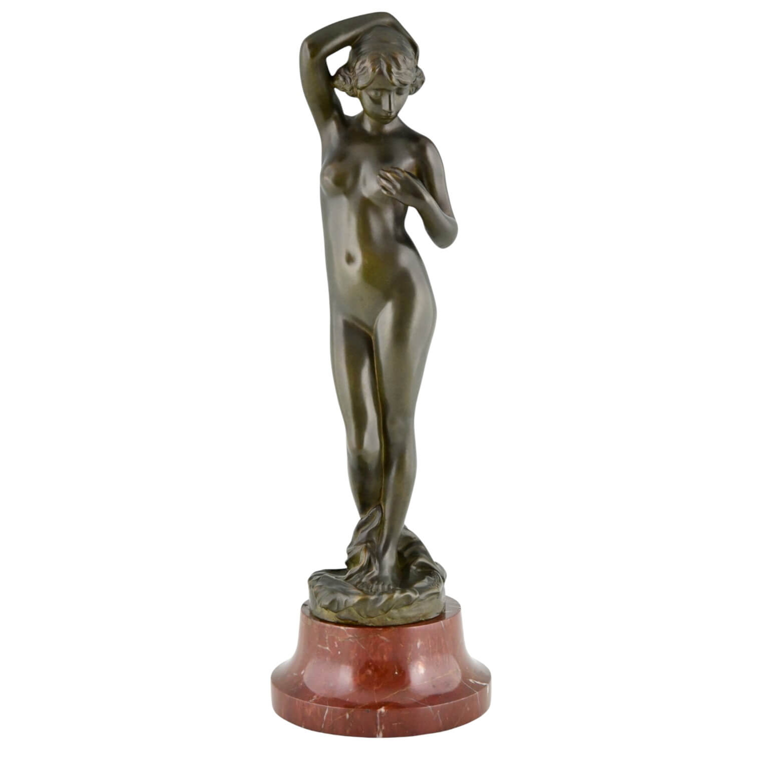 Art Deco bronze sculpture nude Caron - 1-Deconamic