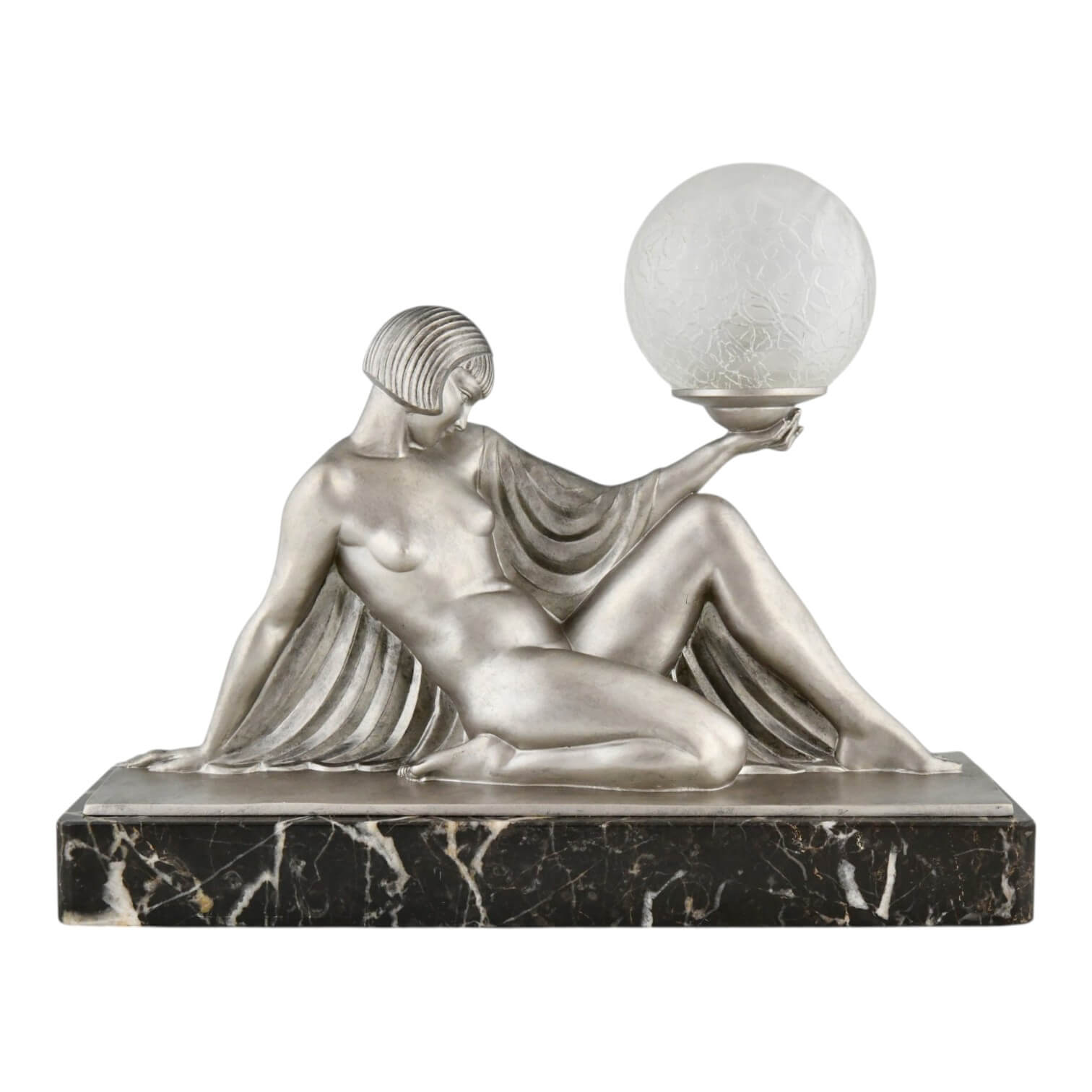 Art Deco lamp Reverie Guerbe lady with ball- 1-Deconamic