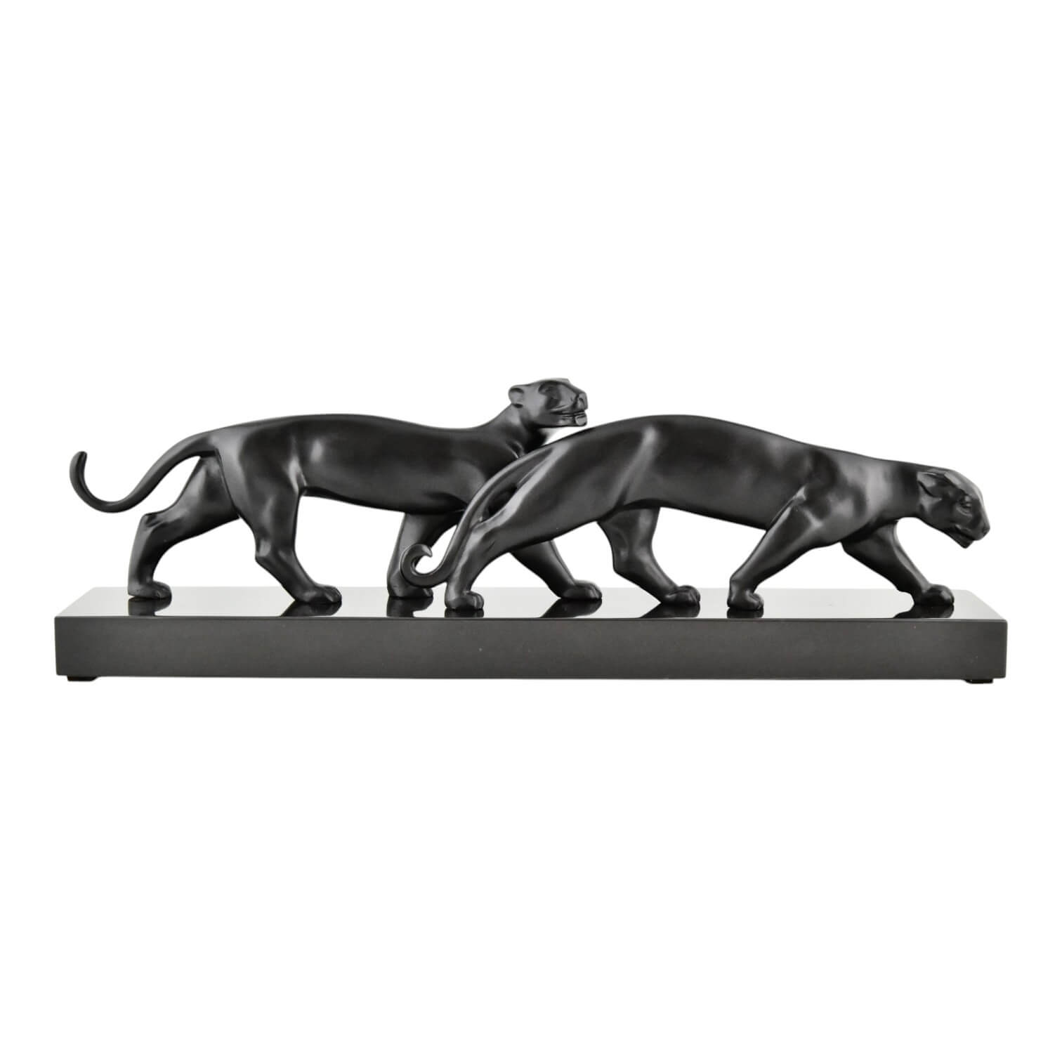 Art deco bronze panthers Lucien Alliot - DECONAMIC