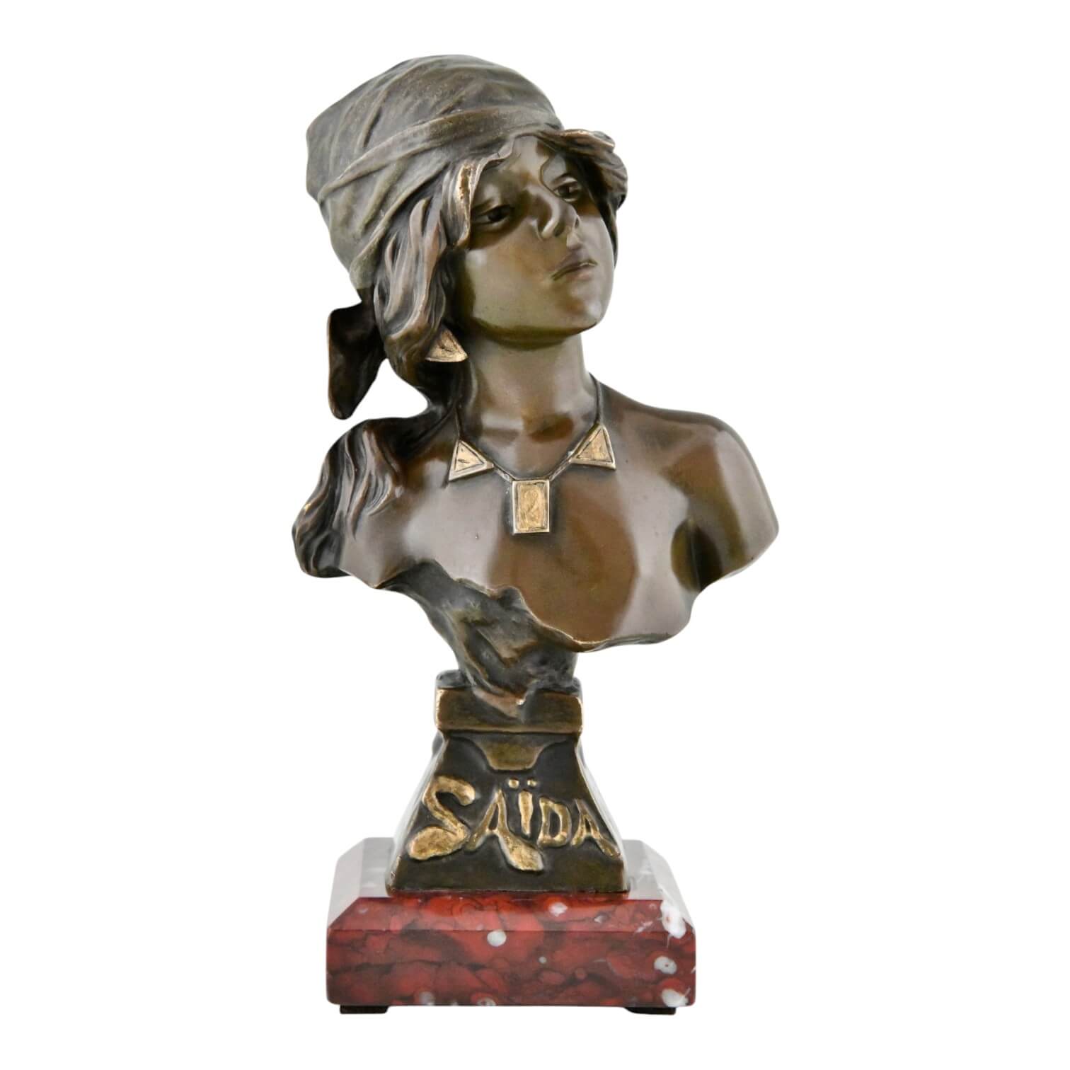 Villanis Saïda bronze bust Art Nouveau - Deconamic
