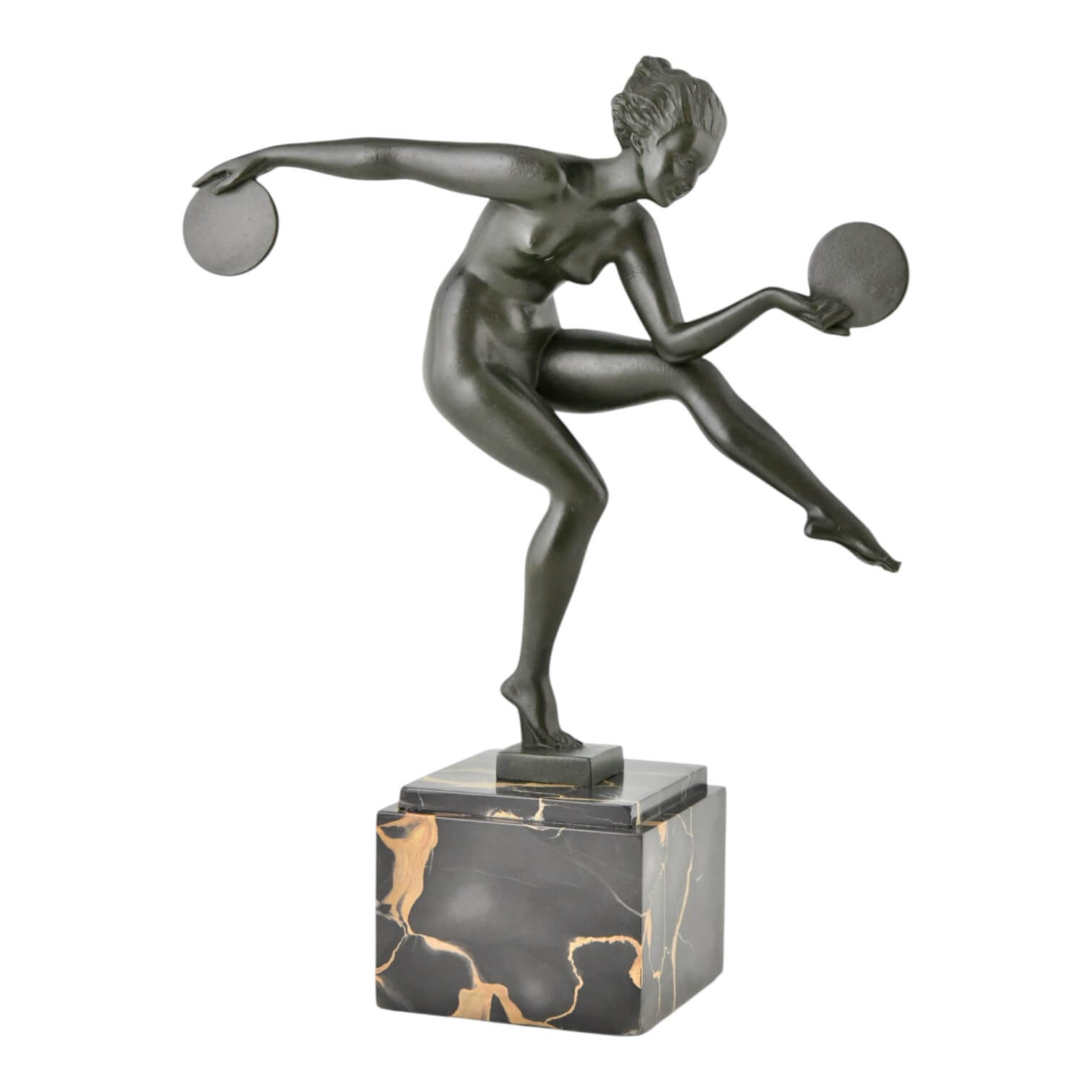 Danse Païenne – Art Déco Skulptur Art Deco dancer Paienne Derenne Bouraine - 1