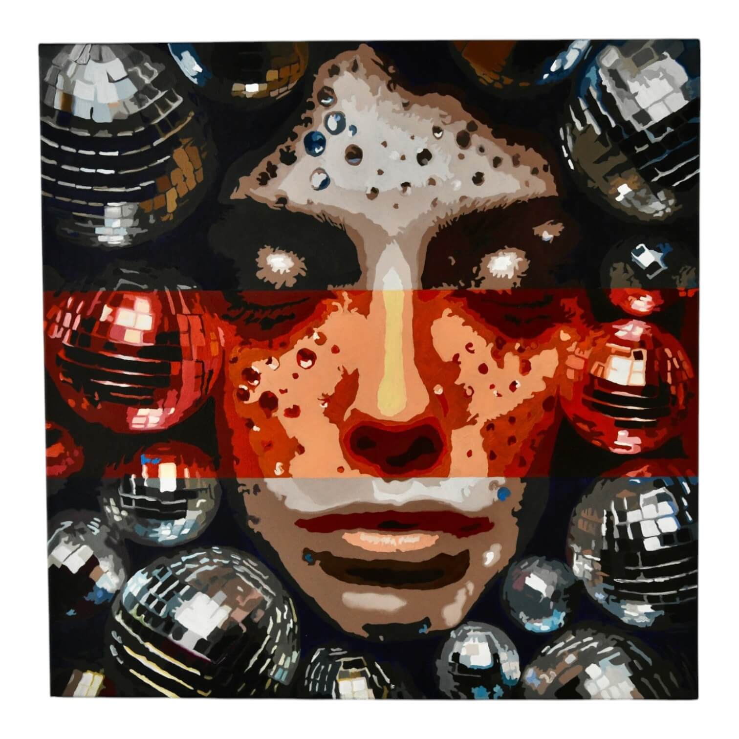 DISCO GIRL – Zeitgenössisches Gemälde, 2025 Carole Grandgirard painting disco girl - painting