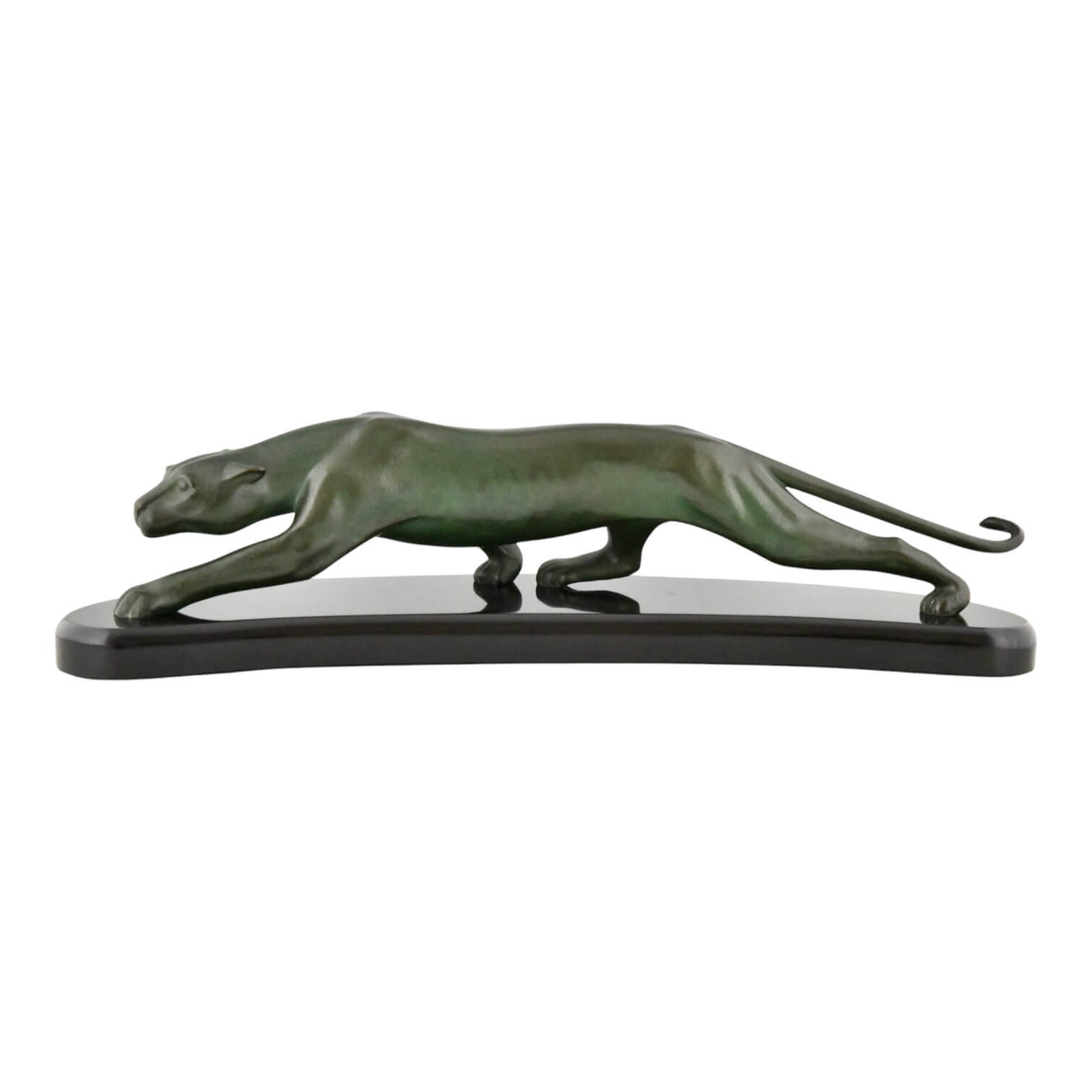Art-Déco Panther aus Bronze Lavroff Art Deco bronze panther sculpture - 1