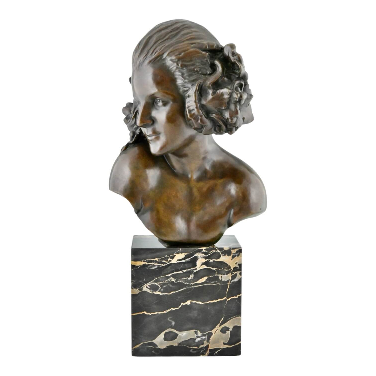 La Faunesse Art Deco Bronze Bust La Faunesse Art Deco Bronze Bust