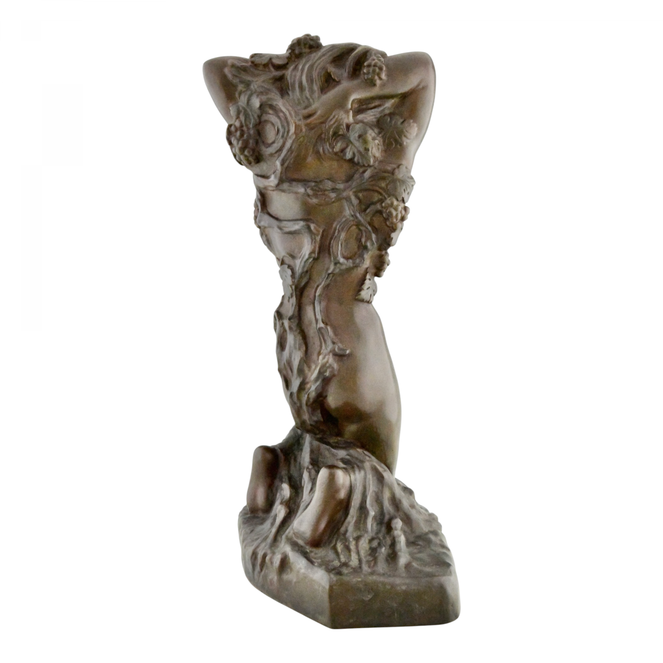 IVRESSE Art Déco Bronze Skulptur Frau mit Trauben IVRESSE Art Déco Bronze Skulptur Frau mit Trauben